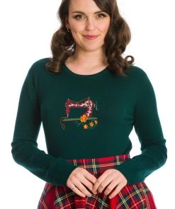 New In Banned Stitch & Sew 40's Jumper Green