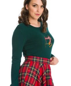 New In Banned Stitch & Sew 40's Jumper Green