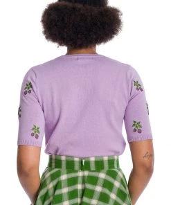 New In Banned Summer Berry 40's Jumper Purple