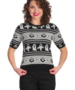Banned Ghost Delight 50's Jumper White