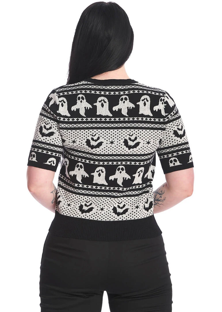 Banned Ghost Delight 50's Jumper White