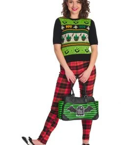 Banned Spooky Boo 50's Jumper Black New In