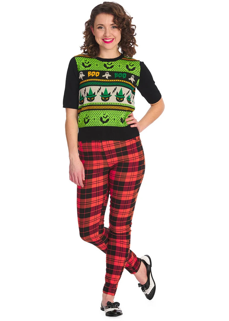 Banned Spooky Boo 50's Jumper Black New In