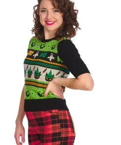 Banned Spooky Boo 50's Jumper Black New In