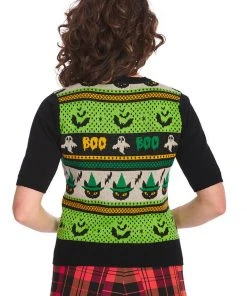 Banned Spooky Boo 50's Jumper Black New In