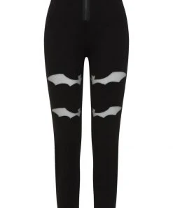 New In Banned Philomena Bat 80's Leggings Black