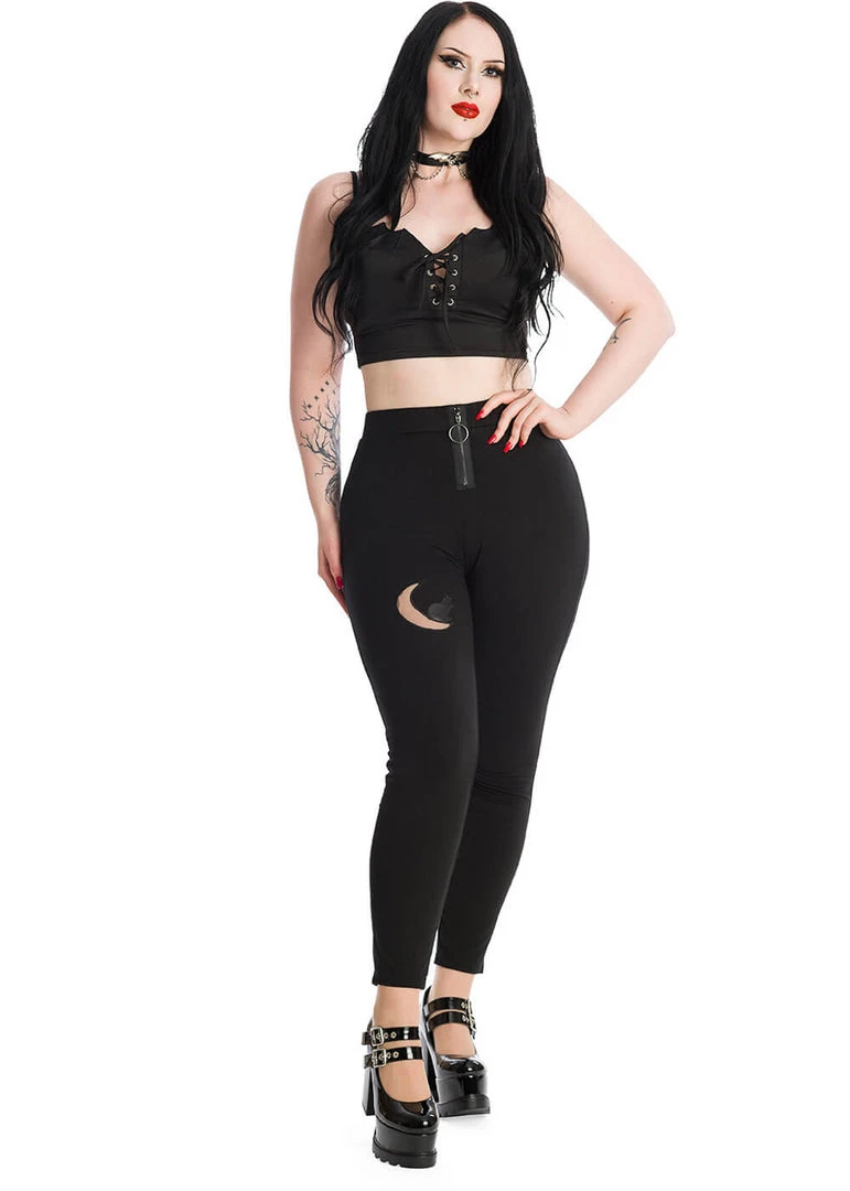 Banned Galathea Moon 80's Leggings Black