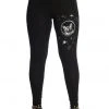 New In Banned Space Cat Leggings Black