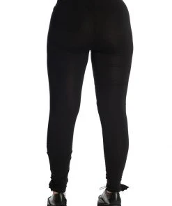 Banned Ishtar Skeleton Rose Leggings Black