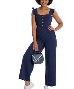 Banned Cute Culotte 60's Jumpsuit Navyblue New In