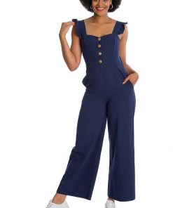 Banned Cute Culotte 60's Jumpsuit Navyblue New In