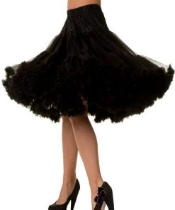 New In Banned 50's Petticoat Knee Length Black
