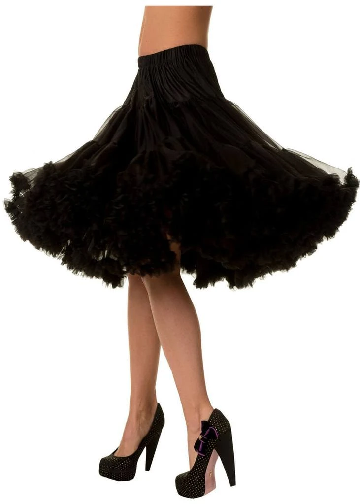 New In Banned 50's Petticoat Knee Length Black