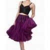 Banned 50's Petticoat Long Aubergine Purple