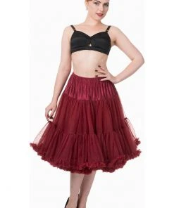 Banned 50's Petticoat Long Bordeaux Color