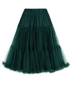 Banned 50's Petticoat Lang Dark Green New In