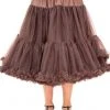 Banned 50's Petticoat Long Chocolate Brown New In