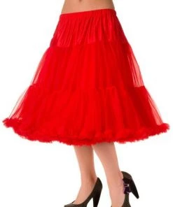Banned 50's Petticoat Long Red New In