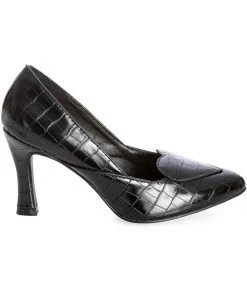 Banned Winter Romance Heart 60's Pumps Black