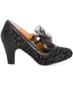 Banned Uptown Girl Leopard 40's Pumps Black