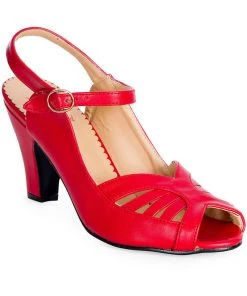 Banned Regatta Kelly Lee 40's Sandals Pumps Red New In