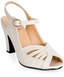 New In Banned Regatta Kelly Lee 40's Sandals Pumps White