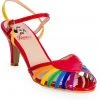 New In Banned Fantasy April Rainbow Sandals Pumps Red