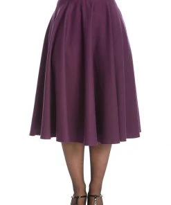 Banned Di Di 40's Swing Skirt Aubergine
