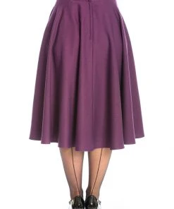 Banned Di Di 40's Swing Skirt Aubergine