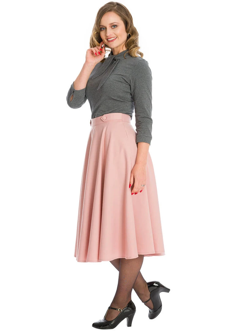 Banned Di Di 40's Swing Skirt Pink