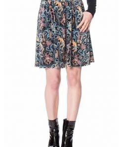 Banned Liberty Dragons Velvet 60's Skirt Black New In