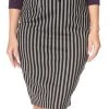 Banned Line Up 50's Pencil Skirt Black Grey