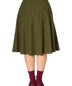 Banned Sophicated 50's Swing Skirt Green