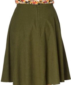 Banned Sophicated 50's Swing Skirt Green