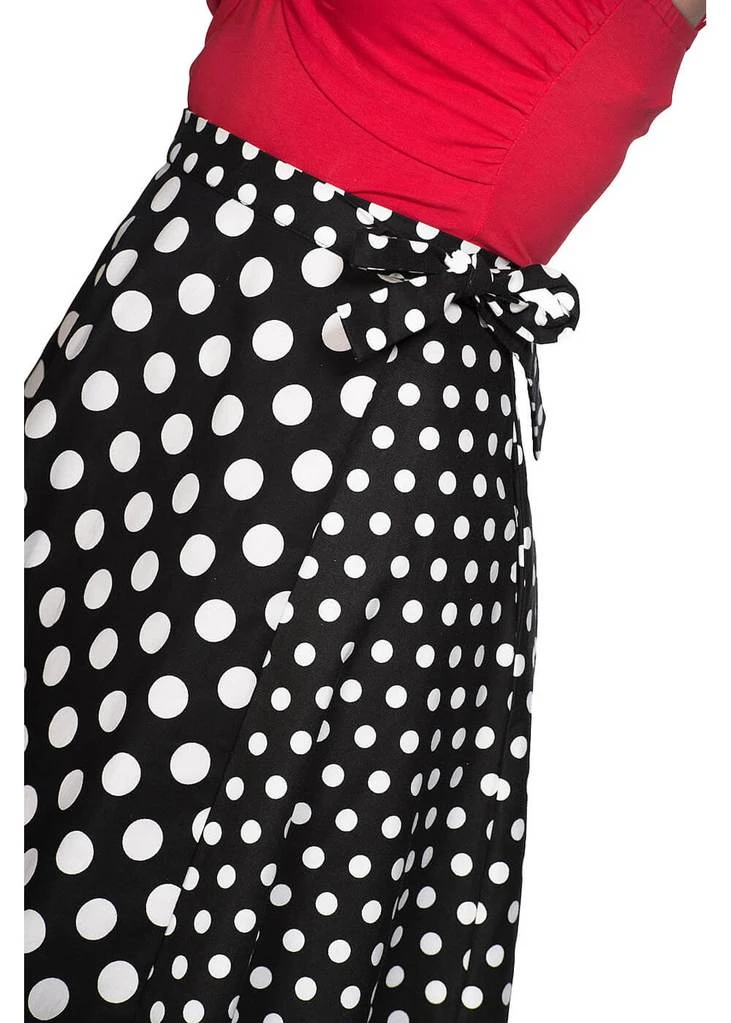 Banned Polka Mix 50's Wrap Swing Skirt Black New In