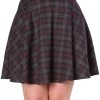 New In Banned Rock Check 60's Skirt Purple