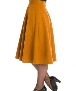 Banned I'm Yours 50's Swing Skirt Tan Brown New In