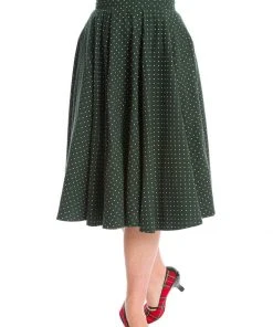 Banned Cosy Spot 40's Swing Skirt Green