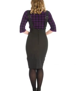 Banned Made For Each Other Frankenstein 50's Pencil Skirt In Black New In