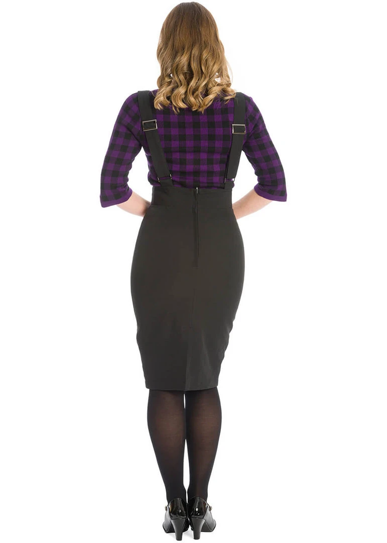 Banned Made For Each Other Frankenstein 50's Pencil Skirt In Black New In