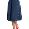 Banned Sweet Scallop 40's Swing Skirt Navy New In