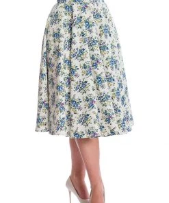 Banned Wild Flower 50's Swing Skirt Green