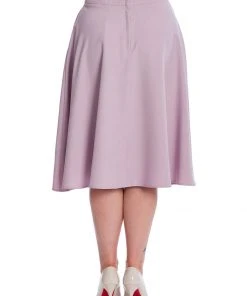 New In Banned Summer Staple 50's Swing Skirt Lilac Purple