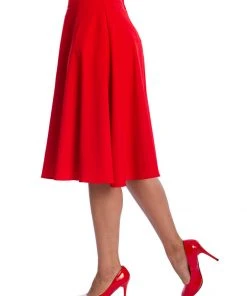 Banned Summer Staple 50's Swing Skirt Red New In