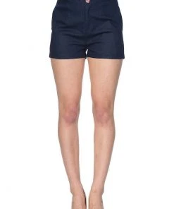 New In Banned Diner Days 50's Shorts Dark Blue
