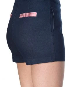 New In Banned Diner Days 50's Shorts Dark Blue
