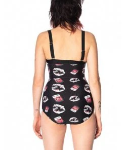 New In Banned Glampire Swimsuit Black