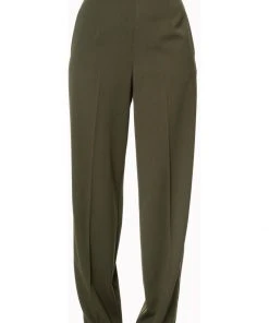 Banned Party On 40's Pantalon Trousers Dark Green New In