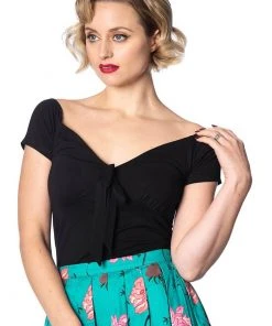 New In Banned Bow Wow 50's Top Black