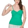 Banned Wrap Front 50's Top Green